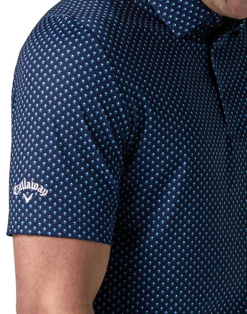 Callaway Trademark Printed heren polo, peacoat
