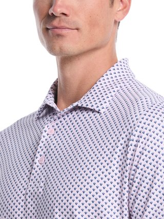 Callaway Trademark Printed heren polo, pink tulle