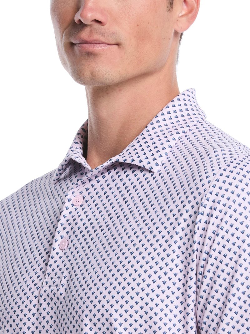 Callaway Trademark Printed heren polo, pink tulle