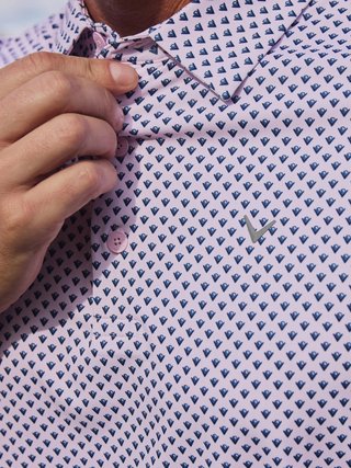 Callaway Trademark Printed heren polo, pink tulle
