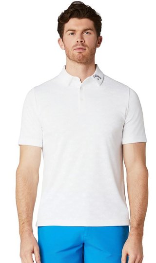Callaway Odyssey Ventilated Jacquard heren polo, bright white