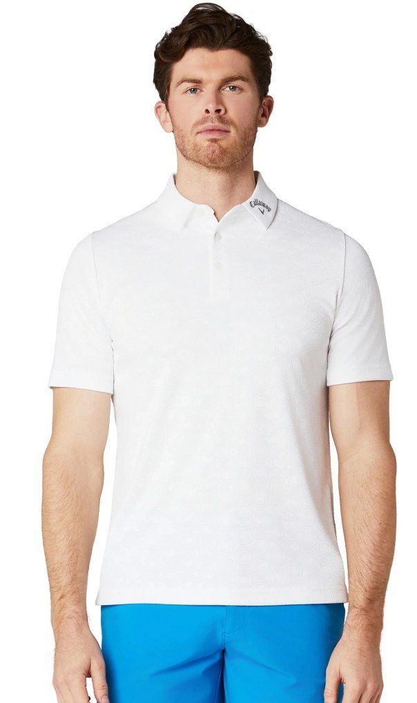 Callaway Odyssey Ventilated Jacquard heren polo, bright white