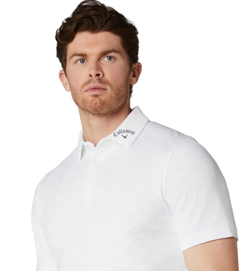 Callaway Odyssey Ventilated Jacquard heren polo, bright white
