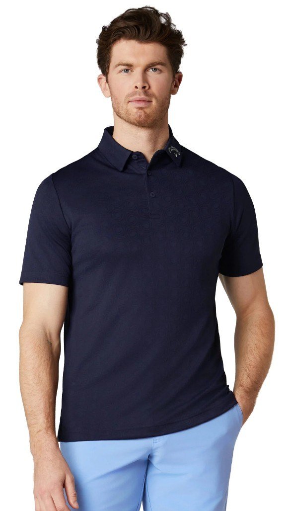Callaway Odyssey Ventilated Jacquard heren polo, peacoat