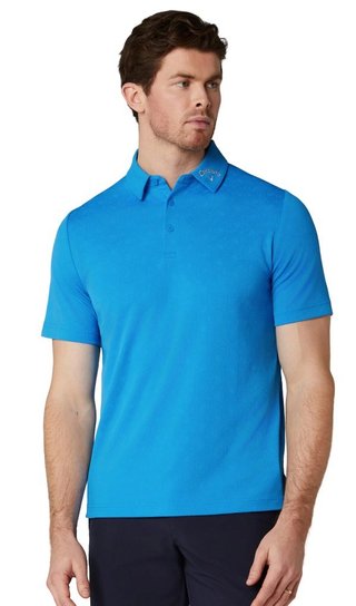 Callaway Odyssey Ventilated Jacquard heren polo, brilliant blue