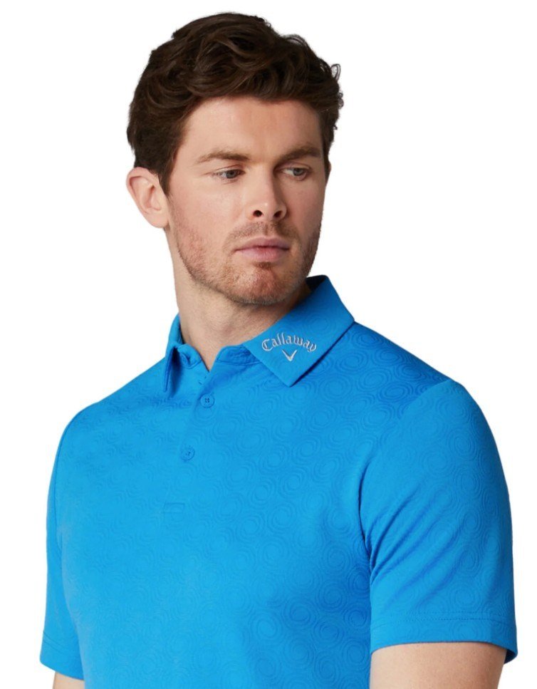 Callaway Odyssey Ventilated Jacquard heren polo, brilliant blue
