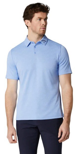 Callaway Odyssey Ventilated Jacquard heren polo, vista blue
