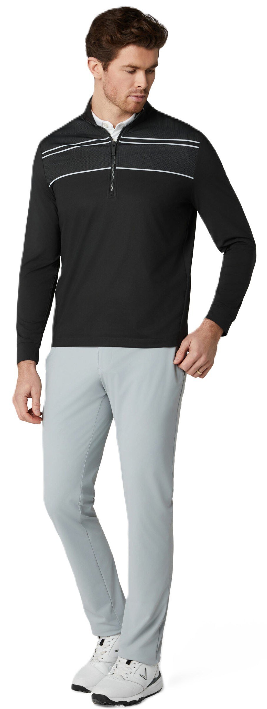 Callaway Blocked Printed heren polo, caviar