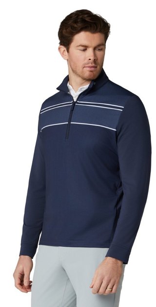 Callaway Blocked Printed Chev Textured heren sweatshirt, peacoat