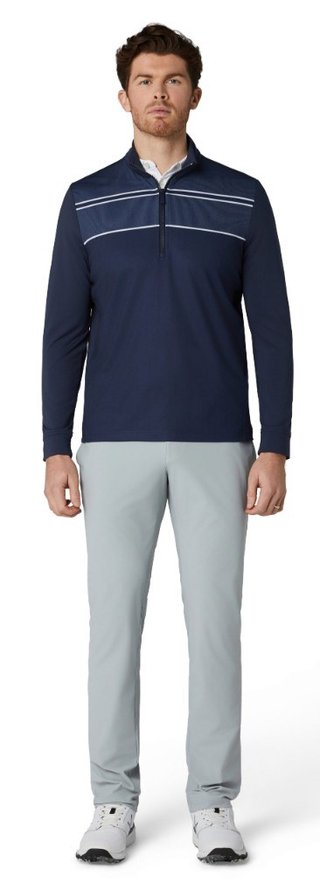 Callaway Blocked Printed Chev Textured heren sweatshirt, peacoat