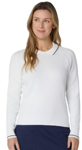 Callaway Collared dames trui, briljant wit