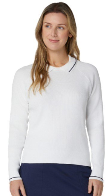 Callaway Collared dames trui, briljant wit