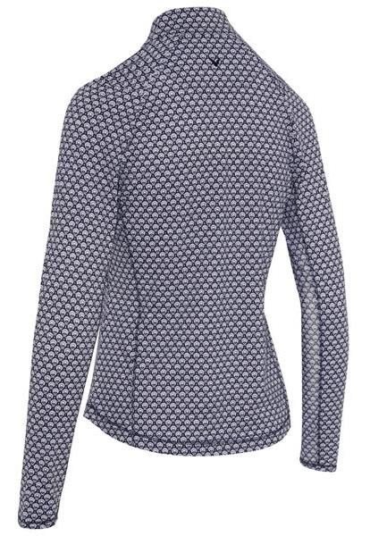 Callaway Scarf Geo Print Long Sleeve dames polo, peacoat