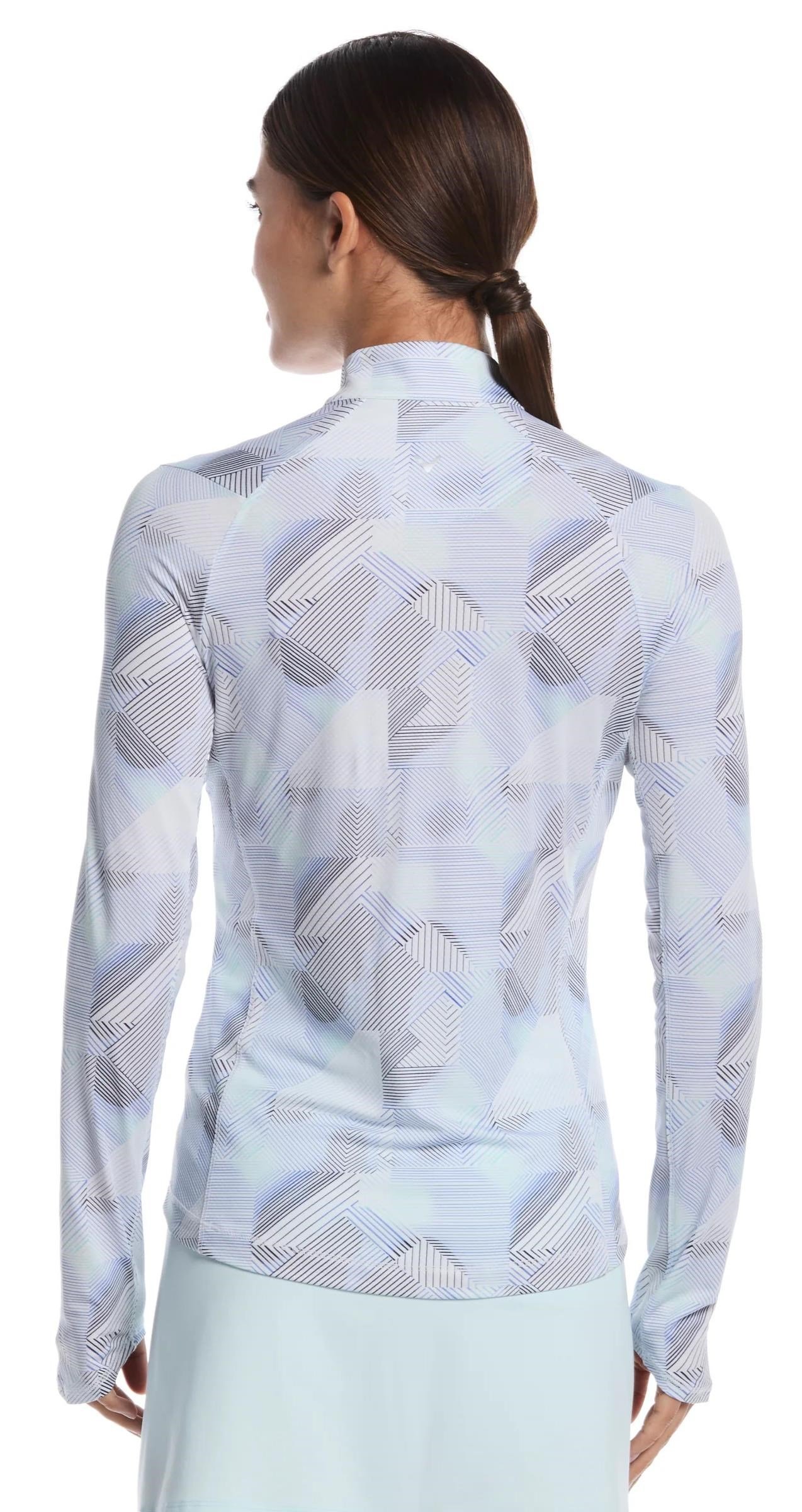Callaway Active Geo Printed long sleeve dames polo, brilliant white