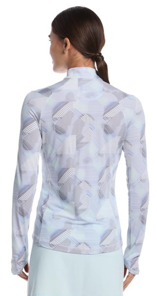 Callaway Active Geo Printed long sleeve dames polo, brilliant white