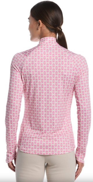 Callaway Deco Geo Printed dames sweatshirt, fuchsia purple