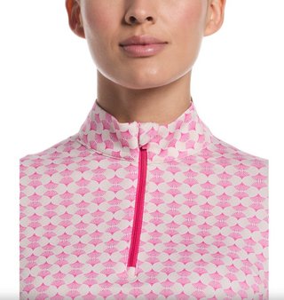 Callaway Deco Geo Printed dames sweatshirt, fuchsia purple