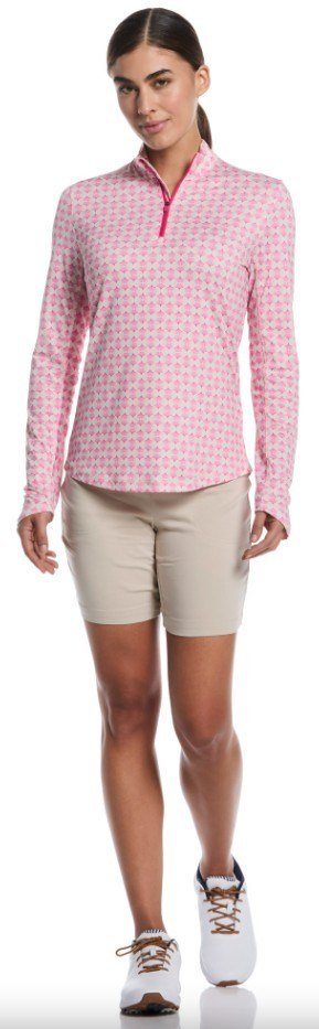 Callaway Deco Geo Printed dames sweatshirt, fuchsia purple