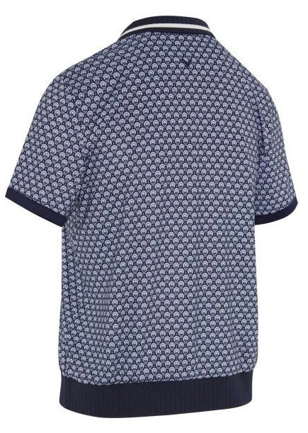 Callaway Scarf Geo Printed dames polo, peacoat