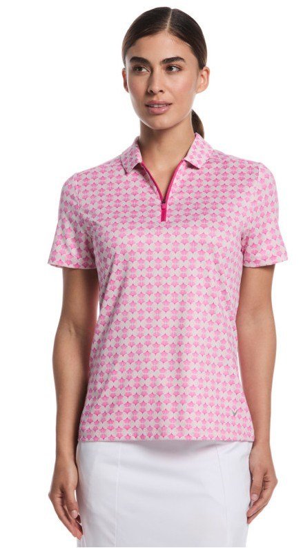 Callaway Deco Geo Print dames polo, fuchsia purple