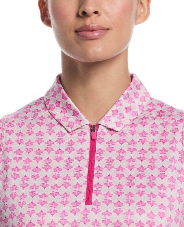 Callaway Deco Geo Print dames polo, fuchsia purple
