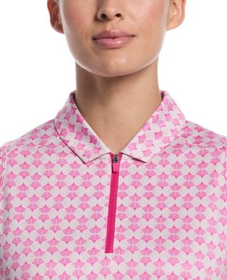 Callaway Deco Geo Print dames polo, fuchsia purple