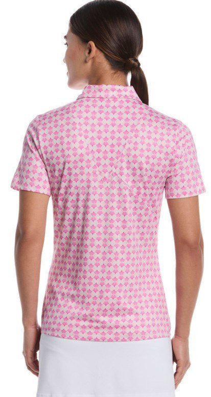 Callaway Deco Geo Print dames polo, fuchsia purple