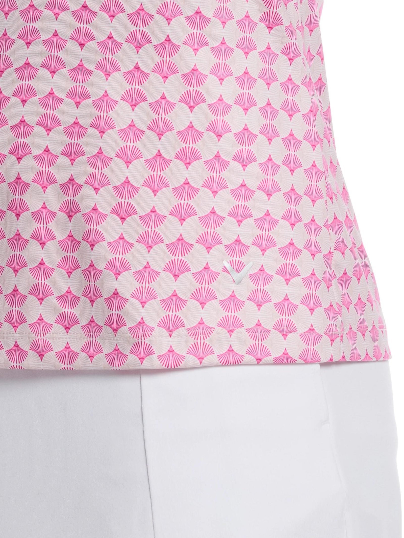 Callaway Deco Geo Print Sleeveless dames polo, fuchsia purple