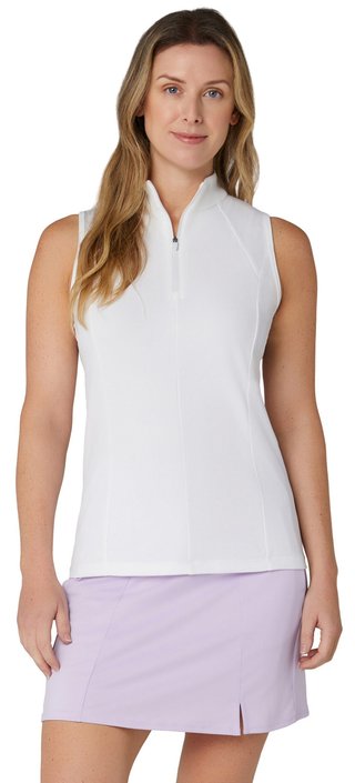 Callaway Rib Play Sleeveless dames polo, brilliant white