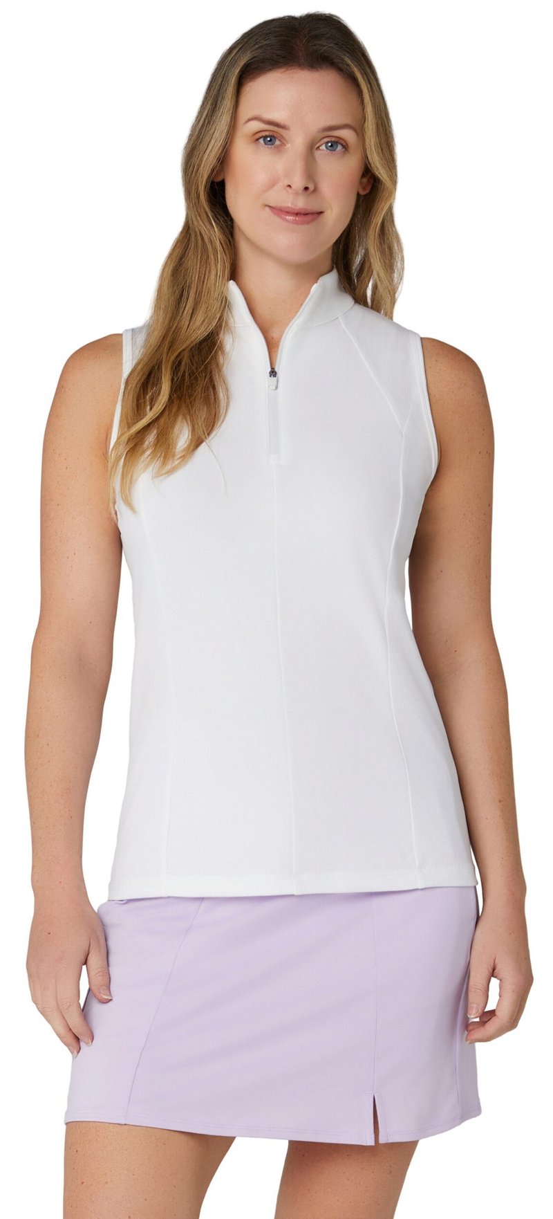 Callaway Rib Play Sleeveless dames polo, brilliant white