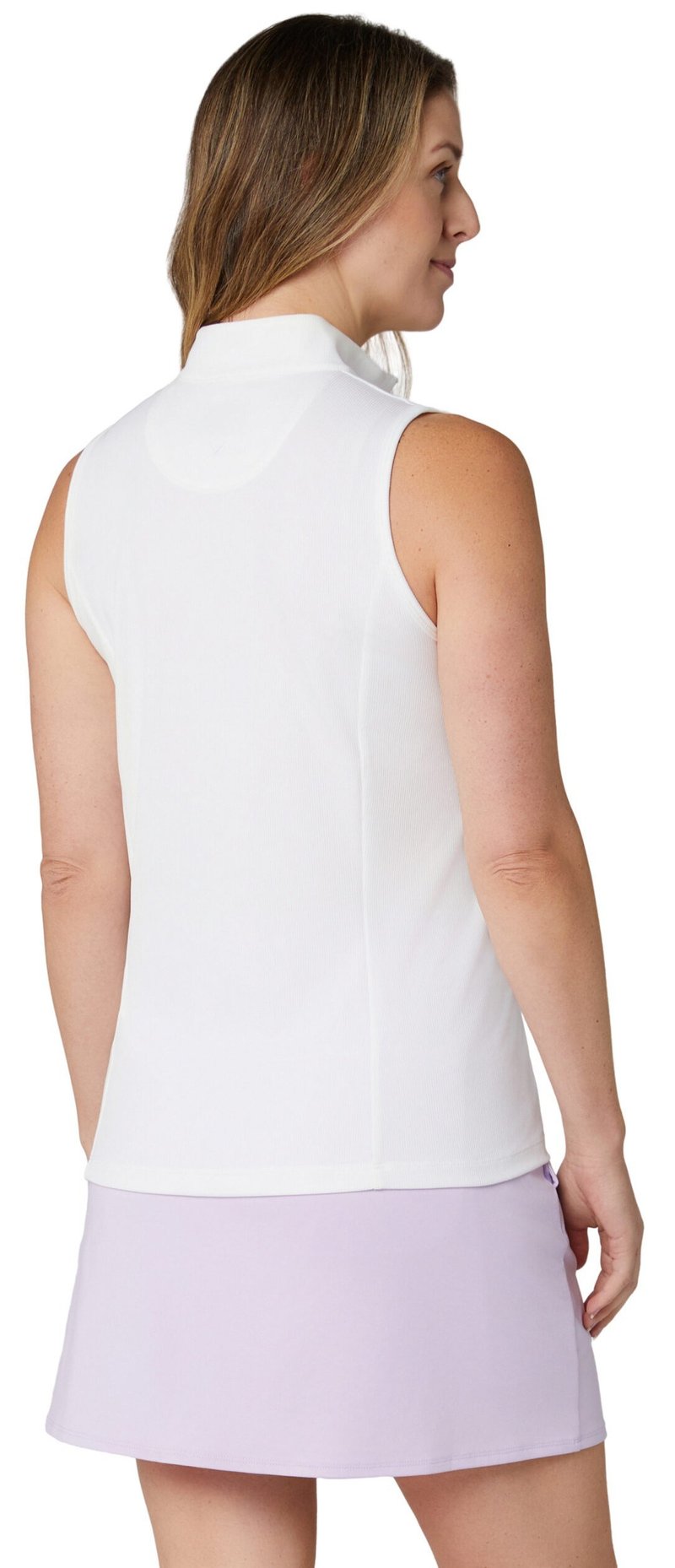 Callaway Rib Play Sleeveless dames polo, brilliant white