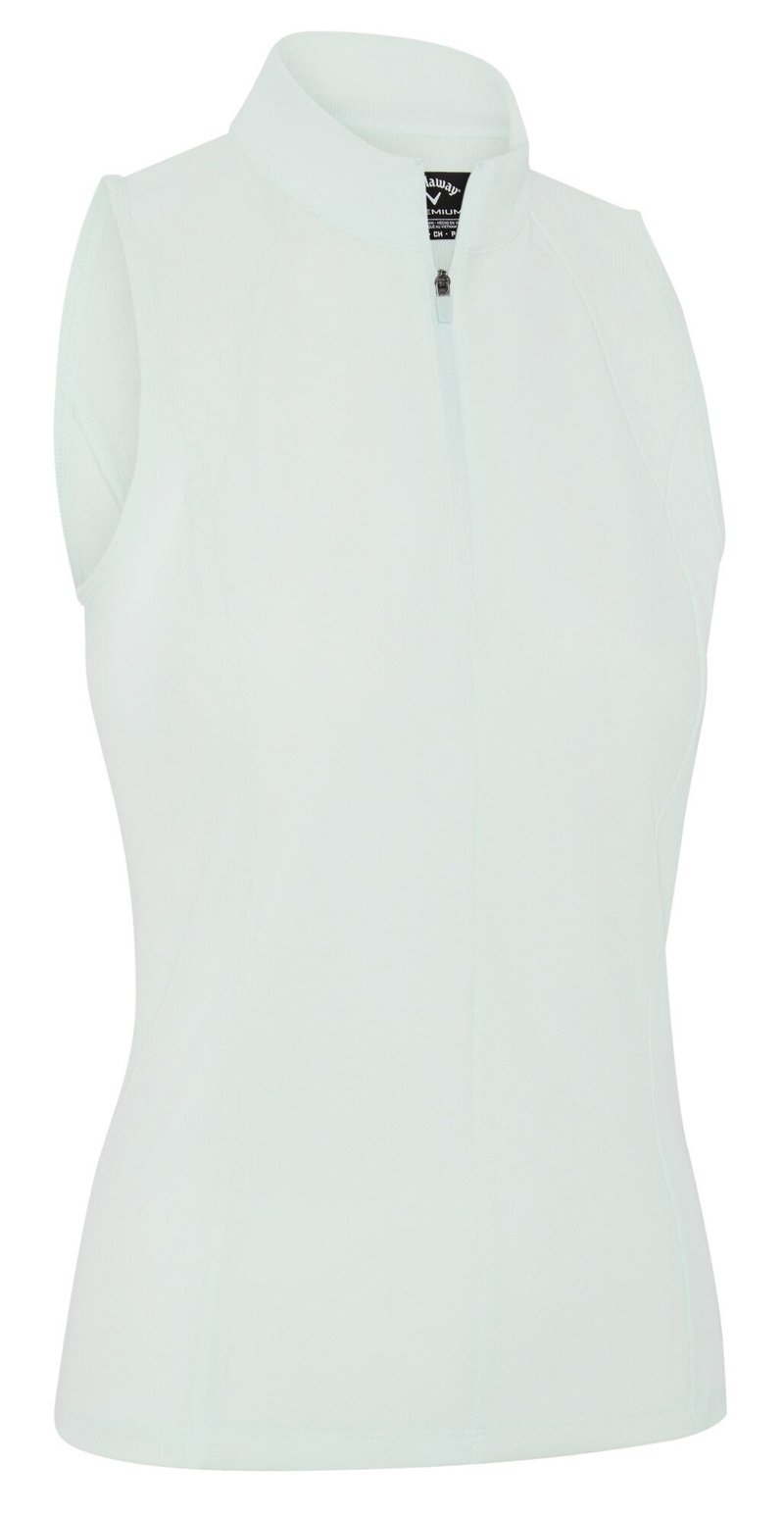 Callaway Rib Play Sleeveless dames polo, salt air