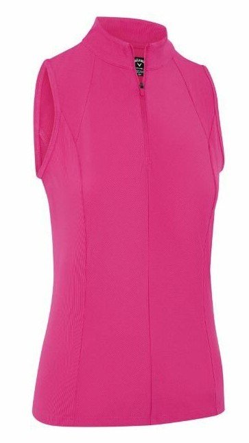 Callaway Rib Play Sleeveless dames polo, fuchsia purple