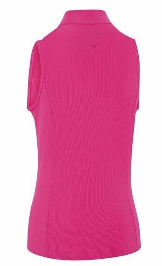 Callaway Rib Play Sleeveless dames polo, fuchsia purple