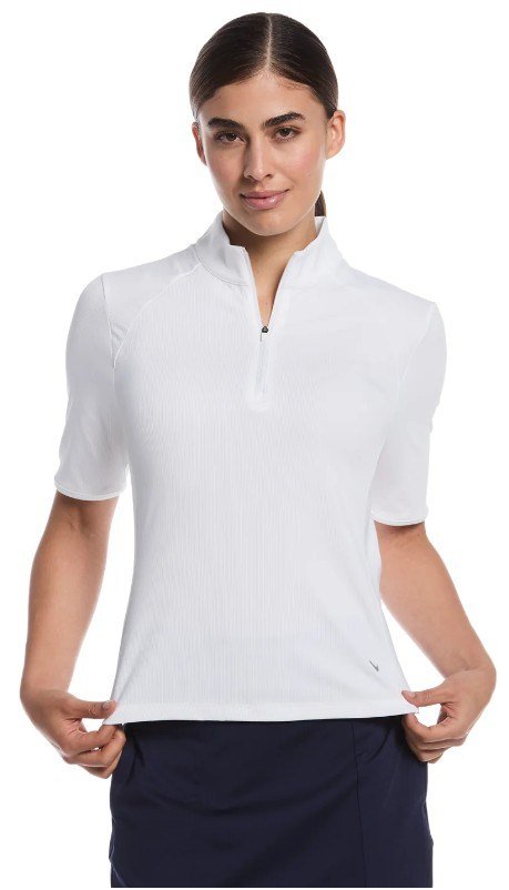 Callaway Rib Play dames polo, brilliant white