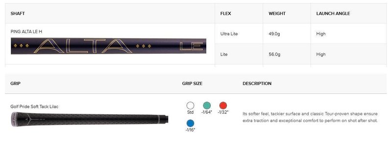 PING G Le4 Combo dames ijzers, grafiet