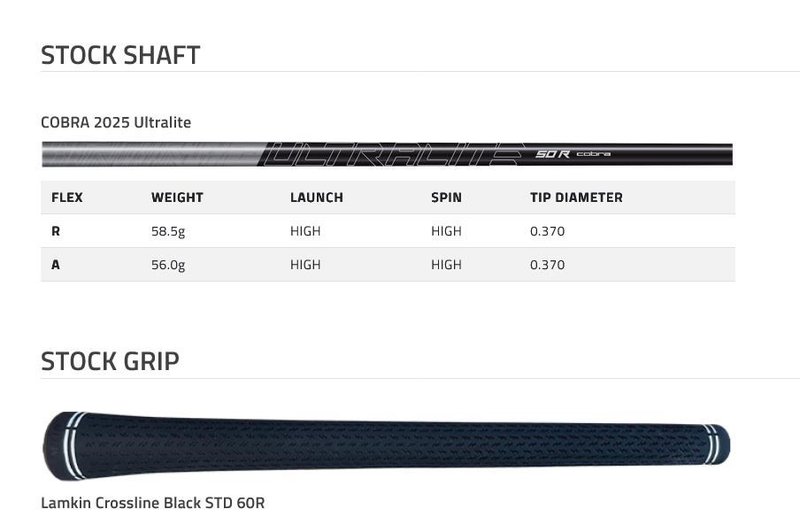 Cobra BAFFLER Black Silver heren hybrid