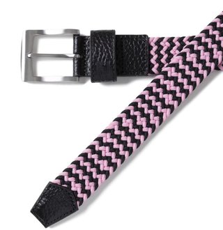 FootJoy Braided unisex riem, zwart/roze