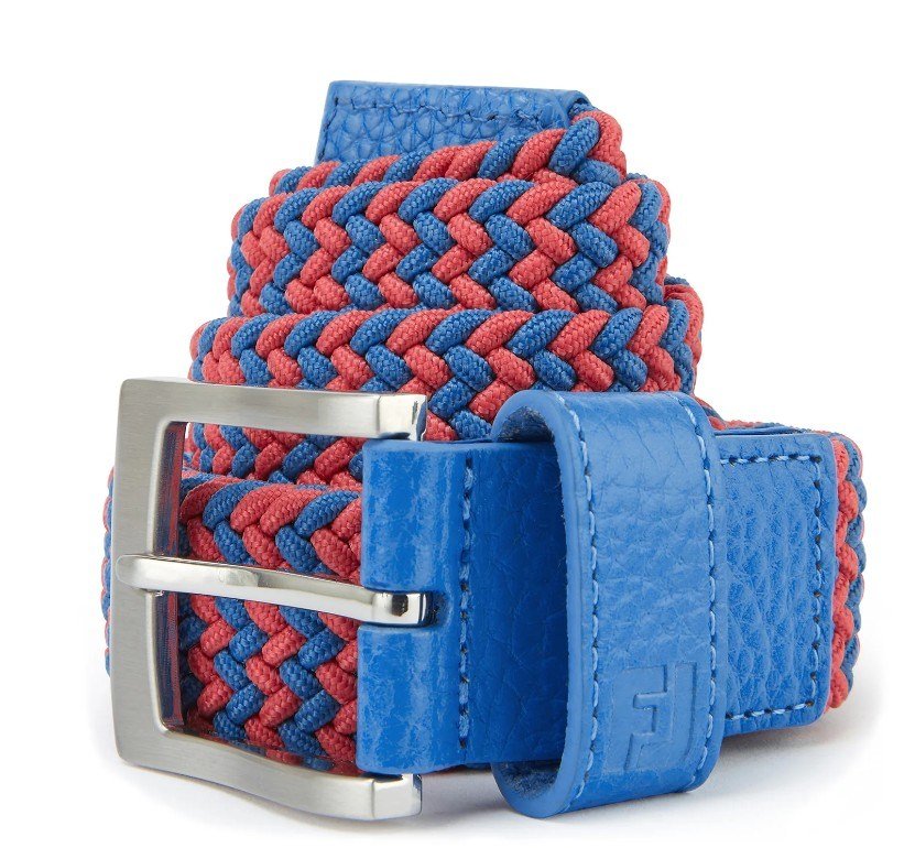 FootJoy Braided unisex riem, coastal blue/nantucket red