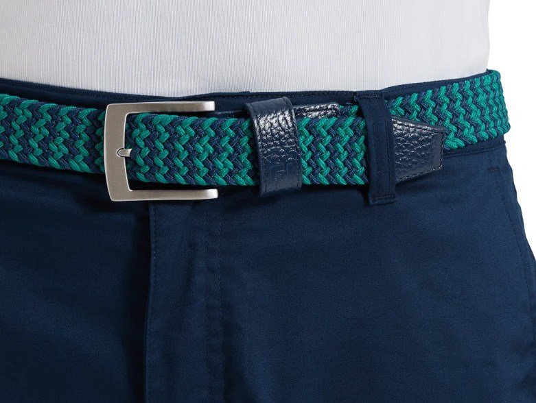 FootJoy Braided unisex riem, navy/field green