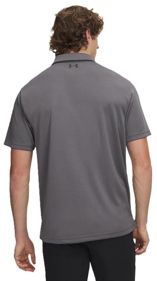 Under Armour Tech heren polo, grafiet/zwart