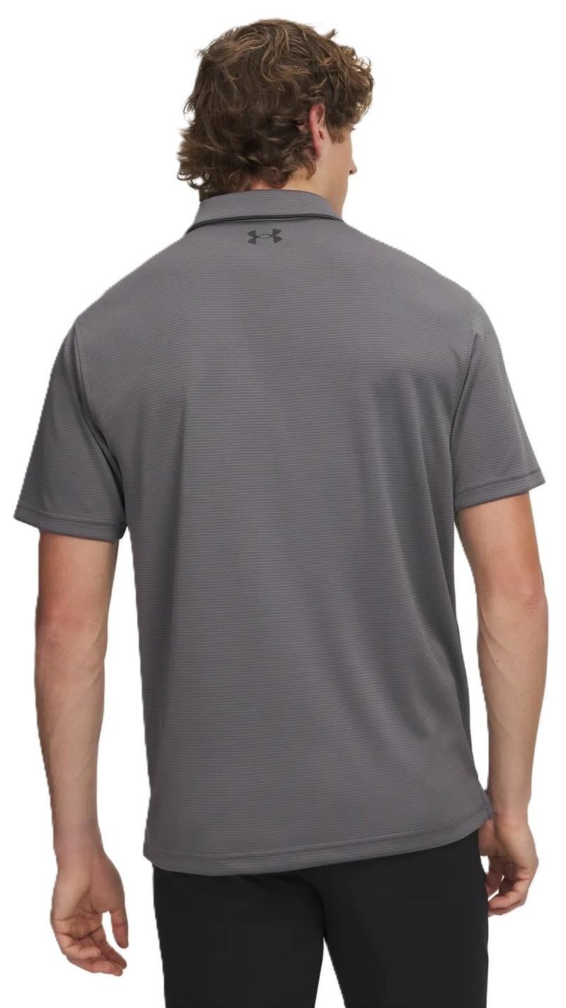 Under Armour Tech heren polo, grafiet/zwart