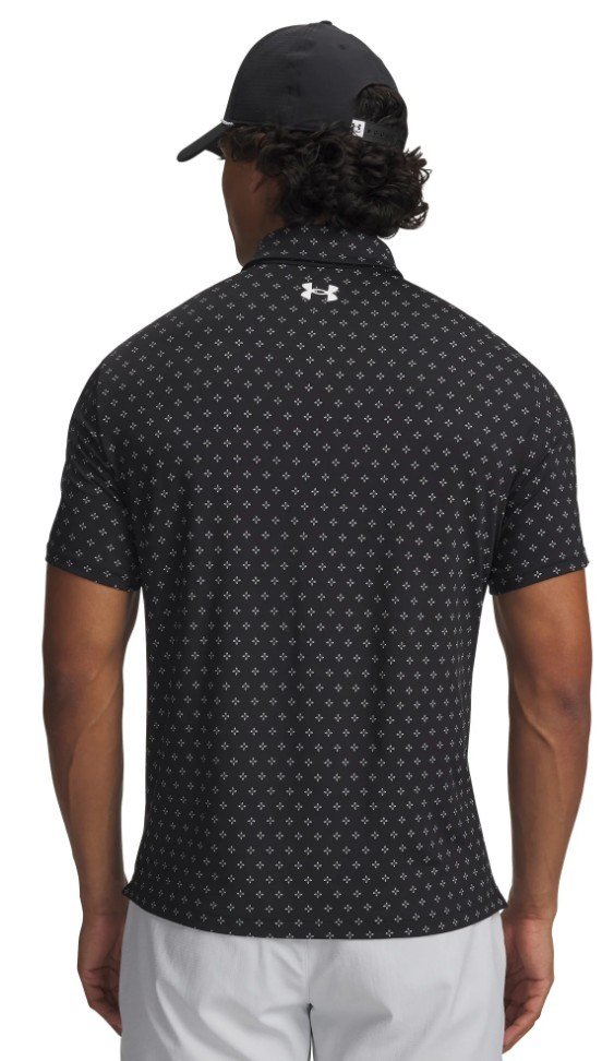 Under Armour Playoff 3.0 Printed heren polo, zwart/wit