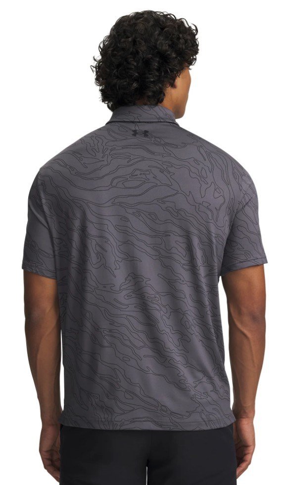 Under Armour Playoff 3.0 Printed heren polo, castlerock/black