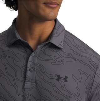 Under Armour Playoff 3.0 Printed heren polo, castlerock/black