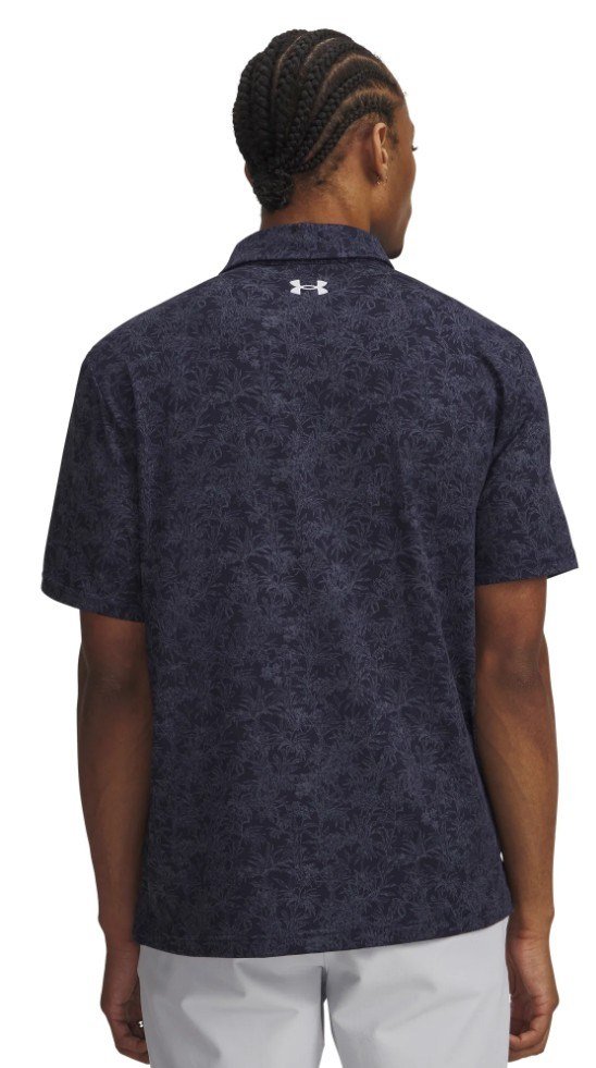 Under Armour Playoff 3.0 Printed heren polo, midnight navy/white