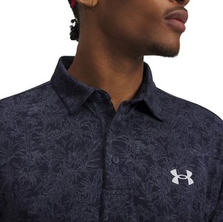 Under Armour Playoff 3.0 Printed heren polo, midnight navy/white