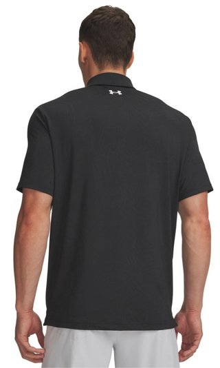 Under Armour Playoff Jacquard heren polo, zwart/antraciet