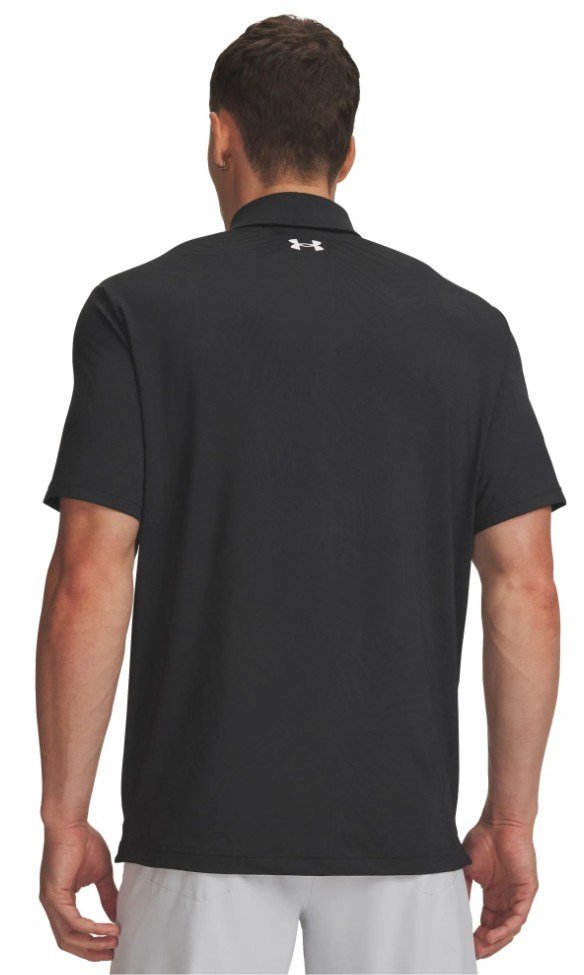 Under Armour Playoff Jacquard heren polo, zwart/antraciet