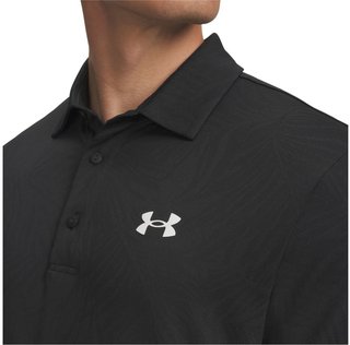 Under Armour Playoff Jacquard heren polo, zwart/antraciet